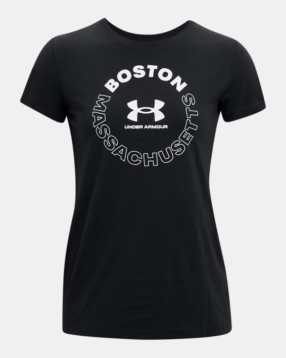 Women's UA Boston City Short Sleeve, Black, pdpMainDesktop image number 4